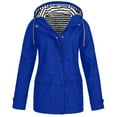 thumbnail image 1 of WEIYLL Fleece Jacket Women Solid Outdoor Size Plus Windproof Rain Hooded Rain Waterproof Sky Blue Fall Clothes Size L, 1 of 6