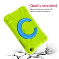 thumbnail image 4 of Dteck Shockproof Case For Samsung Galaxy Tab A 8.0 2019 Model SM-T290 T295 w/ PET Screen Cover, 3 Layer Full-Body Hybrid Rugged Protection Case 360 Degree Rotating Kickstand Handle Cover, Green/Blue, 4 of 8