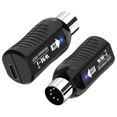 thumbnail image 3 of Ultra Low Latency Wireless MIDI System for Electric Guitar - Mini MIDI Wireless Transmission System Guitar Connectivity,1 x Wireless Transmitter 1 x Wireless Receiver 1 x USB Data Cable,Black, 3 of 6