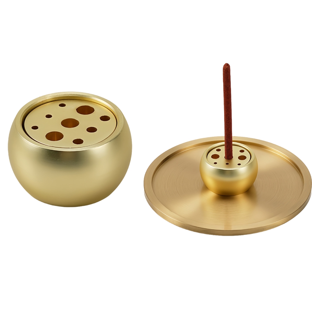 PatungKu Coppers Incenses Holder,Cone Incenses Burners Holder Incenses Stick Holder Ashes Catcher for Outdoor Indoor Metal Censer