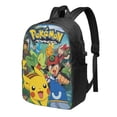 thumbnail image 1 of Mochila de viaje para portátil Pikachu Light Flight, antirrobo con puerto de carga USB, mochila universitaria, gran capacidad para el trabajo, color negro, 17 pulgadas, 1 of 8