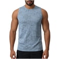 thumbnail image 2 of COSFO Summer Mens Tank Tops Workout Solid Muscle Shirts Classic Fit Crew Neck Running Moisture Wicking Sleeveless Shirts, 2 of 9