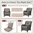 thumbnail image 3 of POCASSY Outdoor Deep Seat Cushion Set, 25 x 21.65, Water Repellant, Fade Resistant, Deep Seat Bottom and Back Cushion for Chair, Sofa, and Couch, Gray, 3 of 7