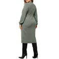 thumbnail image 4 of DARING DIVA Plus Size Sweater Knit Long Sleeve Belted Overwear 2X Grey, 4 of 6