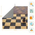 thumbnail image 2 of Uemuo Chess Board With Pawns Pattern Dish Drying Mat,16*18 inch Absorbent Dish Drainer Kitchen Counter,Large Size Dish Drying Pad for Countertops,Sinks,Draining Racks, 2 of 6