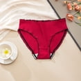 thumbnail image 2 of CHUMUD Cotton Plus Size Underwear for Women Mid Low Waisted Full Coverage Stretch Briefs High Cut Ribbed Breathable Soft Solid Panties, 2 of 4