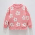 thumbnail image 5 of Tfken Sweater For Boys Toddler Fashion Flower Print Fall Crew Neck Pullover Sweater Pink Size 2-3 Years, 5 of 6