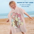 thumbnail image 5 of Kuromi And My Melody Kids Beach Towels with Hood Soft Quick Dry Absorbent Hooded Towels Bath Robe for Swim Pool Bath Poncho Towels, 5 of 7
