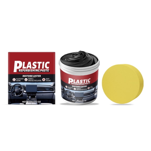 Car Plastic Restorer Pro - 14oz Vehicle Refurbishing Wax, Restores Faded Dashboards, Trim & Bumpers | UV Protection, Non-Greasy & Long-Lasting Finish