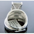 thumbnail image 3 of Silver Shop Round Cut Cubic Zirconia 14K White Gold Finish Trio His & Her Engagement Ring band set, 3 of 3