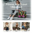 thumbnail image 5 of Tote Bag for Women - Pioneer Flower Shoulder Bag - Large Utility Work Duffle Bag with Zipper Handbag for Travel, Work, Sprots, 5 of 5