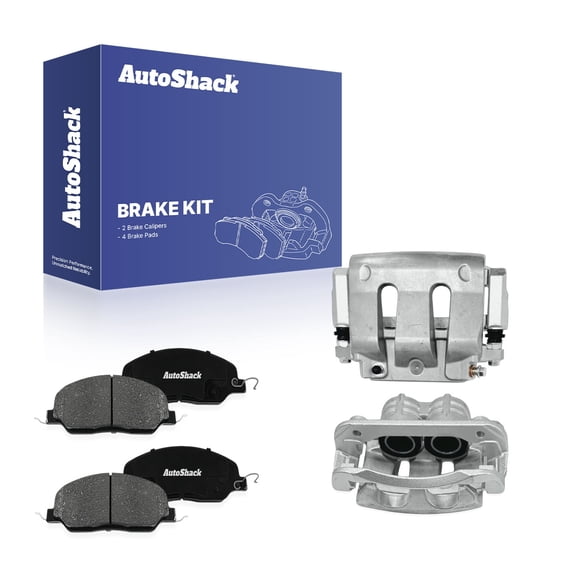 AutoShack Front Brake Calipers   Premium Ceramic Brake Pads Replacement for 2005-2010 Ford Mustang 6-PC Kit