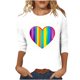 thumbnail image 3 of TaTaai Women's A 3/4 Sleeve Christmas Printed Round-neck Top Gift, 3 of 6