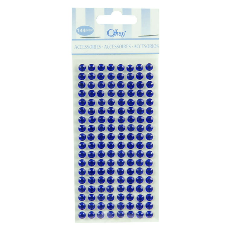 4mm Pearl Blue Diamante Gems Craft Stickers 240pcs (Baby Blue) — Artificial  Floral Supplies