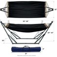 thumbnail image 2 of Tranquillo Universal Hammock with Stands Electro Static Coated Steel, Adjustable Foldable Hammock Stand with 2 Layered Polyester Net and Carry Bag for 2 Persons. Canvas - Black, 2 of 5