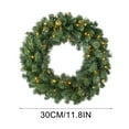 thumbnail image 2 of LED Christmas Wreath for Front Door Wall Display Christmas Wreath with Warm White Lights Battery Powered Holiday Decor for Festive Home Decorations, 2 of 6