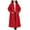 Red, variant on TFEOQRY Women's Cotton Parkas Padded Coats Casual Solid Color Knee Hooded Long Sleeve Thermal Cotton Jacket Blue