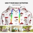 thumbnail image 4 of Lsque Different Mushrooms Pattern Casual Women's Hoodie,Hooded Sweatshirt with Kangaroo Pocket,Pullover Hoodie with Eye-catching Drawstrings-Large, 4 of 7