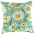thumbnail image 6 of Jordan Manufacturing 16" x 16" Daphne Iceberg Aqua Floral Square Outdoor Throw Pillow (2 Pack), 6 of 11