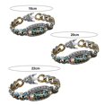 thumbnail image 5 of Ziurtnc Faux Turquoise Six-character Mantra Nine-eyed Dzi Bead Bracelet Spiritual Enlightenment Meditation Luck Amulet Bracelet for Men Women, 5 of 7
