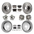 thumbnail image 1 of Transit Auto Front Rear Wheel Hub Bearings Assembly Disc Brake Rotors and Ceramic Pads Kit (10Pc) for Car Toyota Matrix Pontiac Vibe FWD with Non-ABS - Left Right Side (Driver Passenger) KBB-106997, 1 of 10