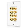 thumbnail image 1 of Placa de Pared para Altavoz Doméstico TNP Panel de Audio de 4 Altavoces Dorado Individual Blanco, 1 of 3