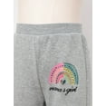 thumbnail image 5 of TiaoBug Kids Girls Hoodies Tracksuit Long Sleeve Sweatshirts with Jogger Sweatpants Set Grey-B 9-10, 5 of 7