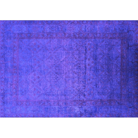 Ahgly Company Indoor Rectangle Oriental Purple Industrial Area Rugs, 3' x 5'
