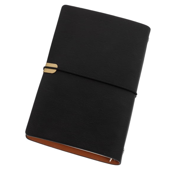 Soft Cover Notebook with Strap Portable Business Notepad Daily Writing Travel Journal Office Use PU Leather Small Notebook for Students and Professionals ( )
