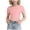 Pink, variant on Girls' Shirt Short Sleeve Basic Top Tween Summer Ribbed T-Shirt Teen Cute Fitted Soft Tee for Kids (Pink, 15-16 Years)