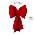 thumbnail image 3 of Christmas Extra-Large Velvet Bow – 3.6ft Oversized Red Holiday Bow for Tree Topper, Front Door, Window, or Staircase Decorations, 3 of 5