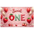 thumbnail image 4 of Pink Design First Birthday Banner Strawberry Theme Party Decoration Balloon Design Sweet One Banner for Kids Celebration Indoor Party Decoration, 4 of 7