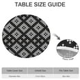 thumbnail image 6 of Elastic Edge Round Table Cover in Floral Boho Print, 44 Inch Fits 38"-42" Tables, Durable Vinyl for Patio Dining Set Decor & Protection, 6 of 7