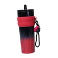 thumbnail image 4 of Vaso térmico portátil de 710 ml con tapa, regalo de cumpleaños, a prueba de fugas, reutilizable, botella de agua térmica para el trabajo y el hogar. Rojo, 4 of 8