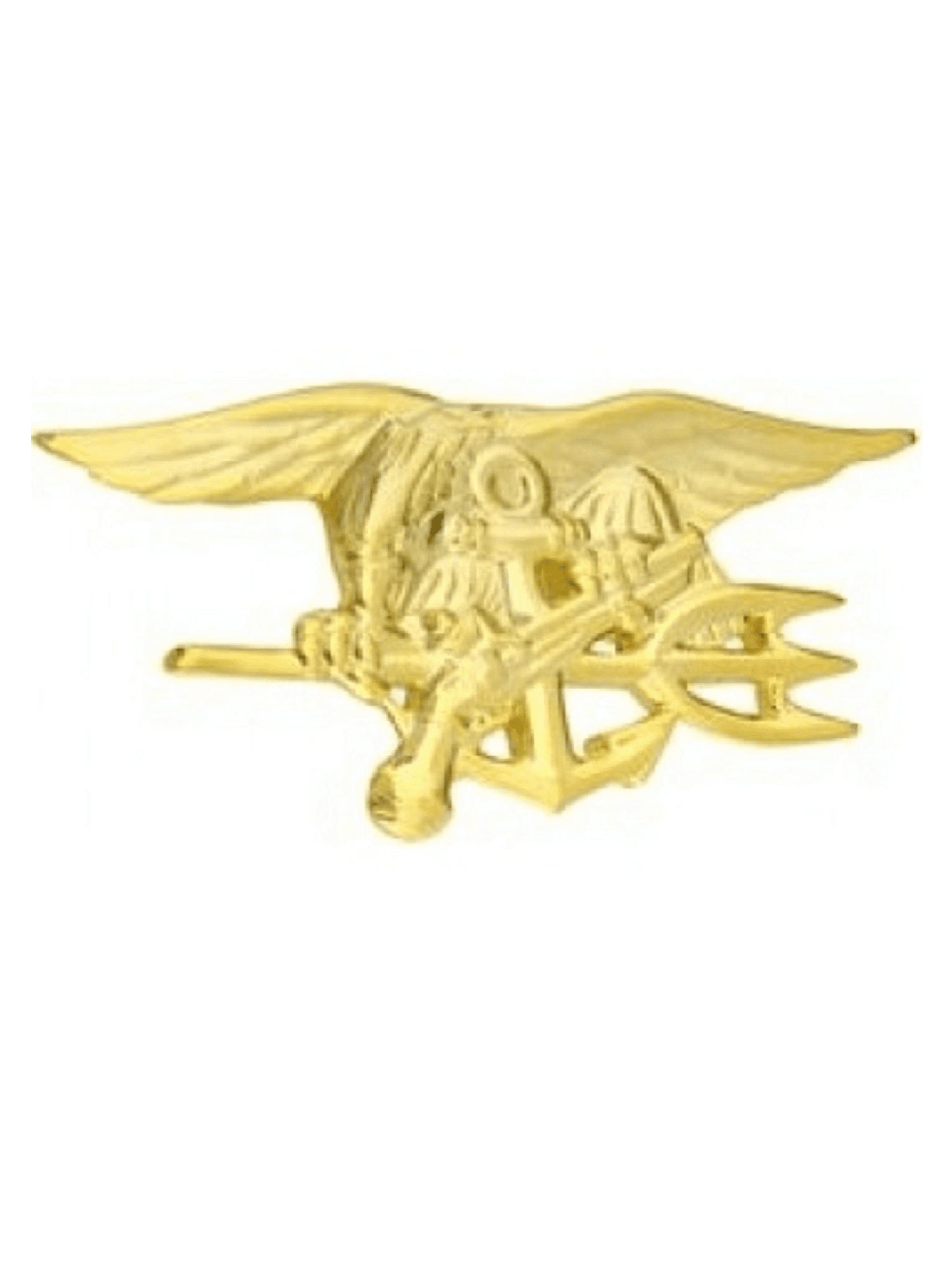 United States Navy Seals Trident Gold Lapel Pin 2-3/4