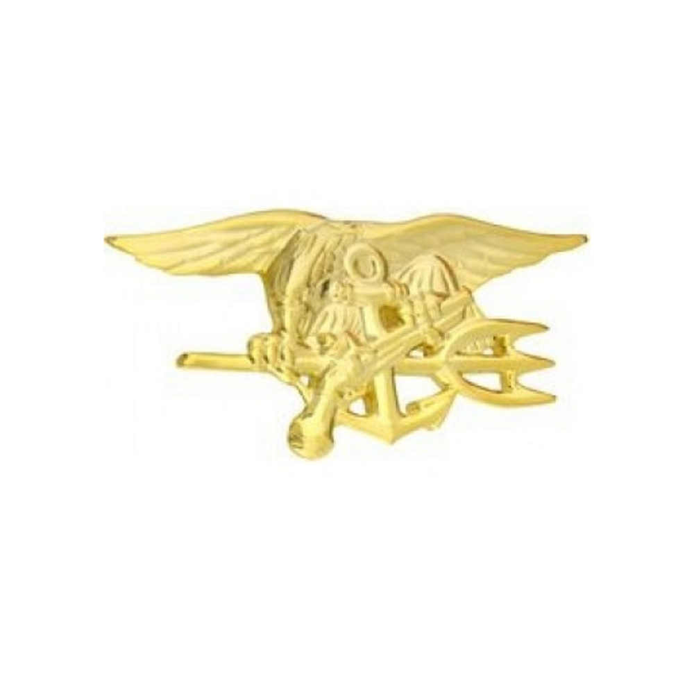 United States Navy Seals Trident Gold Lapel Pin 23/4"