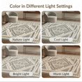 thumbnail image 7 of ODIKA 6'x9' Gray Beige Geometric Design Washable Area Rug Intricate Granite Pattern Motif Non-Slip, Easy Care, for Family Room, Living Mater Bedroom, 7 of 7