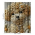 thumbnail image 4 of Faux Embroidery Printed Shower Curtain 70x70 Inches Waterproof and Moldproof with Rust-Proof Grommets and Hooks for Bathroom Decor, 4 of 8