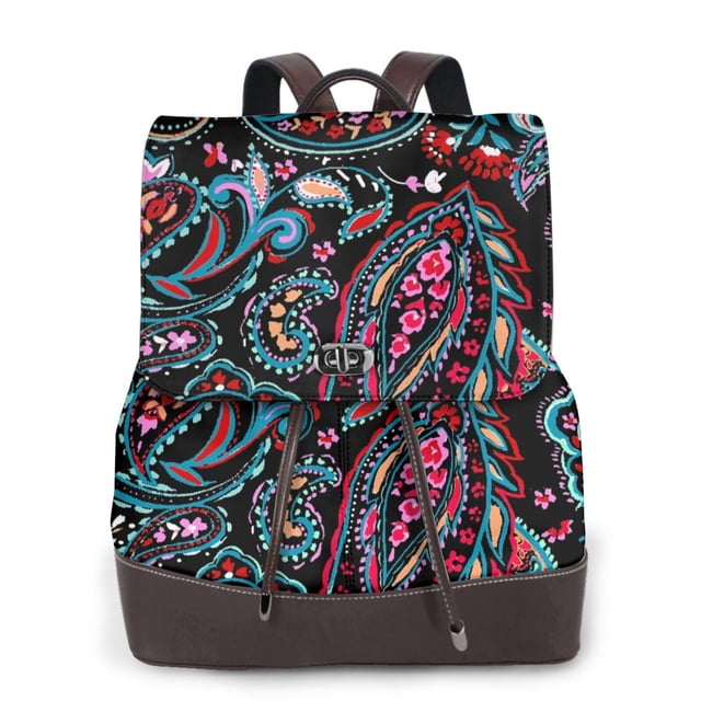 Fotbe Paisley Mochila Bolso con Estampado para Mujer, Mochila Antirrobo de Nylon Impermeable, Bolsa Ligera de Hombro