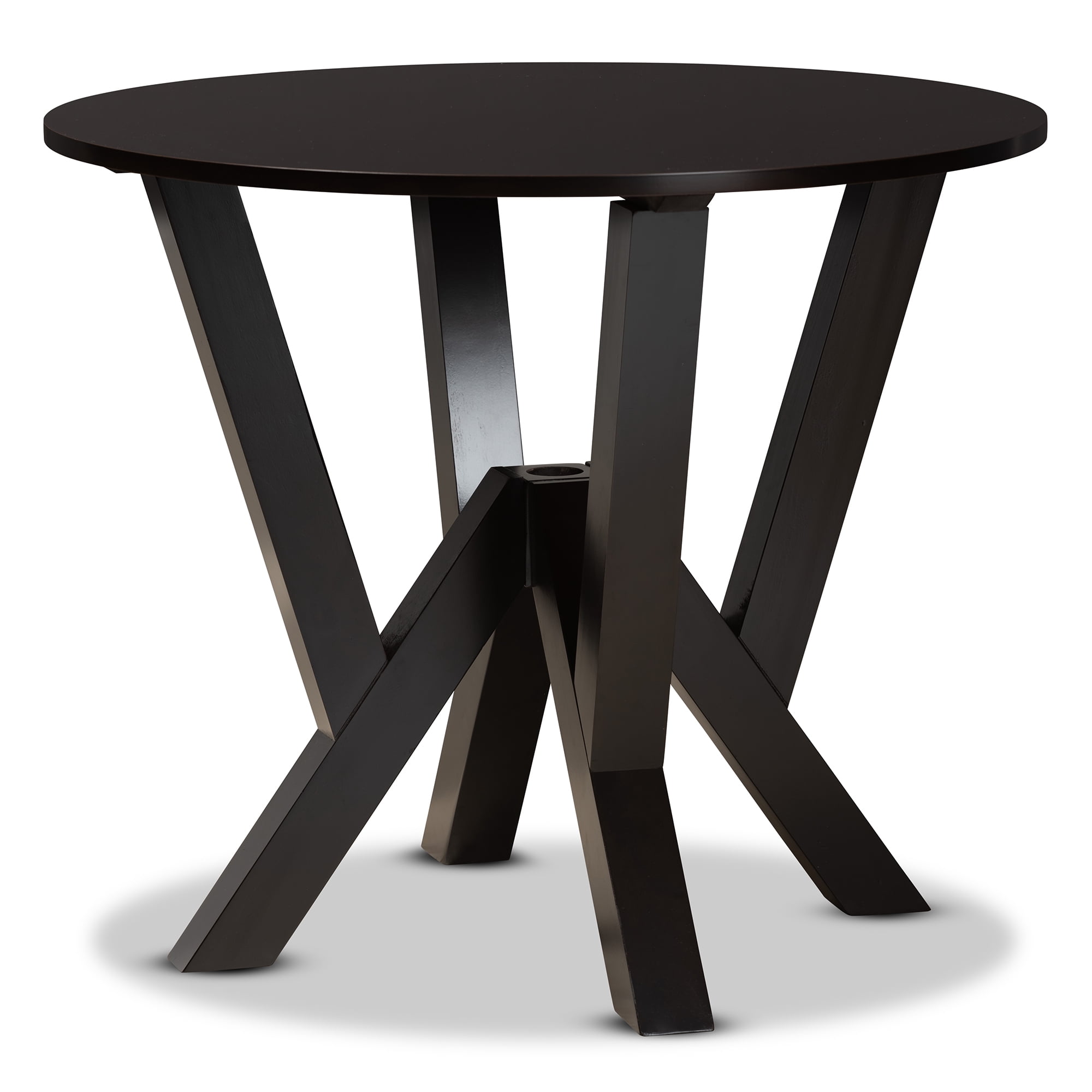 Baxton Studio Nada Modern Dining Set, Espresso Brown