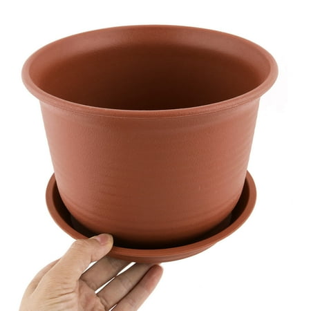 Balcony Office Plastic Round Plant Holder Container Flower ...