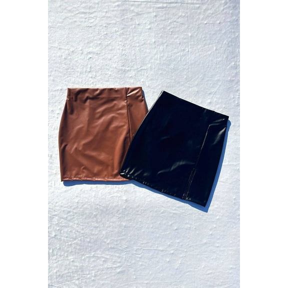 Faux Leather Skirt
