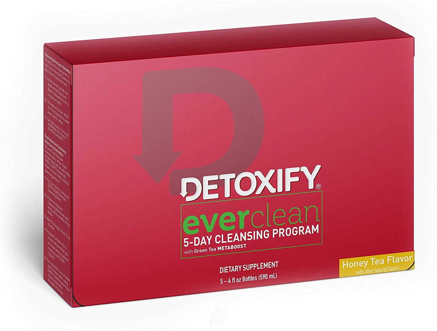 Detoxify Ever Clean Cleansing Program – Honey Tea Flavor – (5) x 4oz
