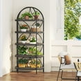 thumbnail image 5 of Tribesigns 74.4 Inches Tall Etagere Bookcase, 5 Tiers Arched Freestanding Bookshelf, Gray, 5 of 5