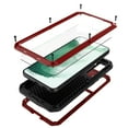 thumbnail image 2 of Nalacover Rugged Case for Samsung Galaxy S23 Plus, With Tempered Galss Screen Protector Heavy Duty Malitary Grade Full Protection Cover, Aluminum Alloy Metal + TPU Shockproof Dustproof Case, Red, 2 of 4