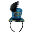 thumbnail image 2 of Wuxian Toddler Baby Girls Funny Flower Headband With Trendy Feather Bucket Hat Ship Spring Summer Photography Prop Hairbands Fashionable Comfortable Headdresses Headwear,Blue,6-18 Years, 2 of 3