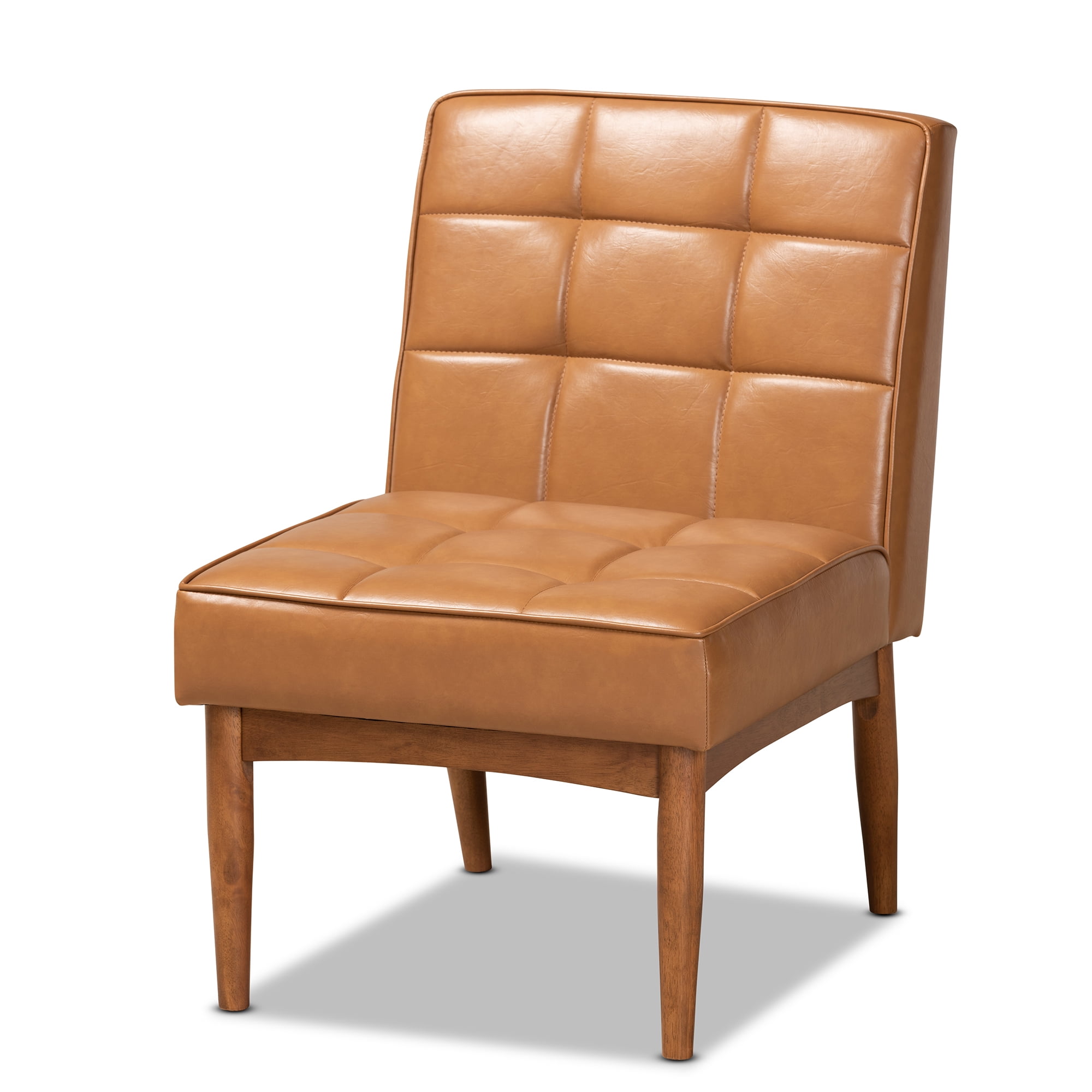 Baxton Studio Sanford Dining Chair, Walnut Brown