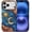 Bizarre Sun Moon, variant on Case for iPhone 17 Pro Max, Colored Glass Dolphin Exquisitely Pattern Double Protective Phone Cover Cases Soft Silicone for iPhone 17 Pro Max