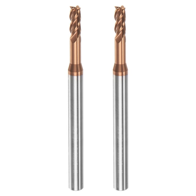 2uds Cuadrado Nariz Extremo Molino 4mm Vástago 3mm x 15mm AlTiSin Recubierto Sólido Carburo 4 Flautas Extra Largo Fresado para Inoxidable Acero Aleación Endurecido Acero