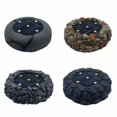 thumbnail image 1 of 2 piezas de luces solares lámparas de piedra enterradas 5LED luces enterradas de resina patio exterior luces de césped enterradas luces de piedra de simulación (arrecife == LingWen 8390612114489, 1 of 1